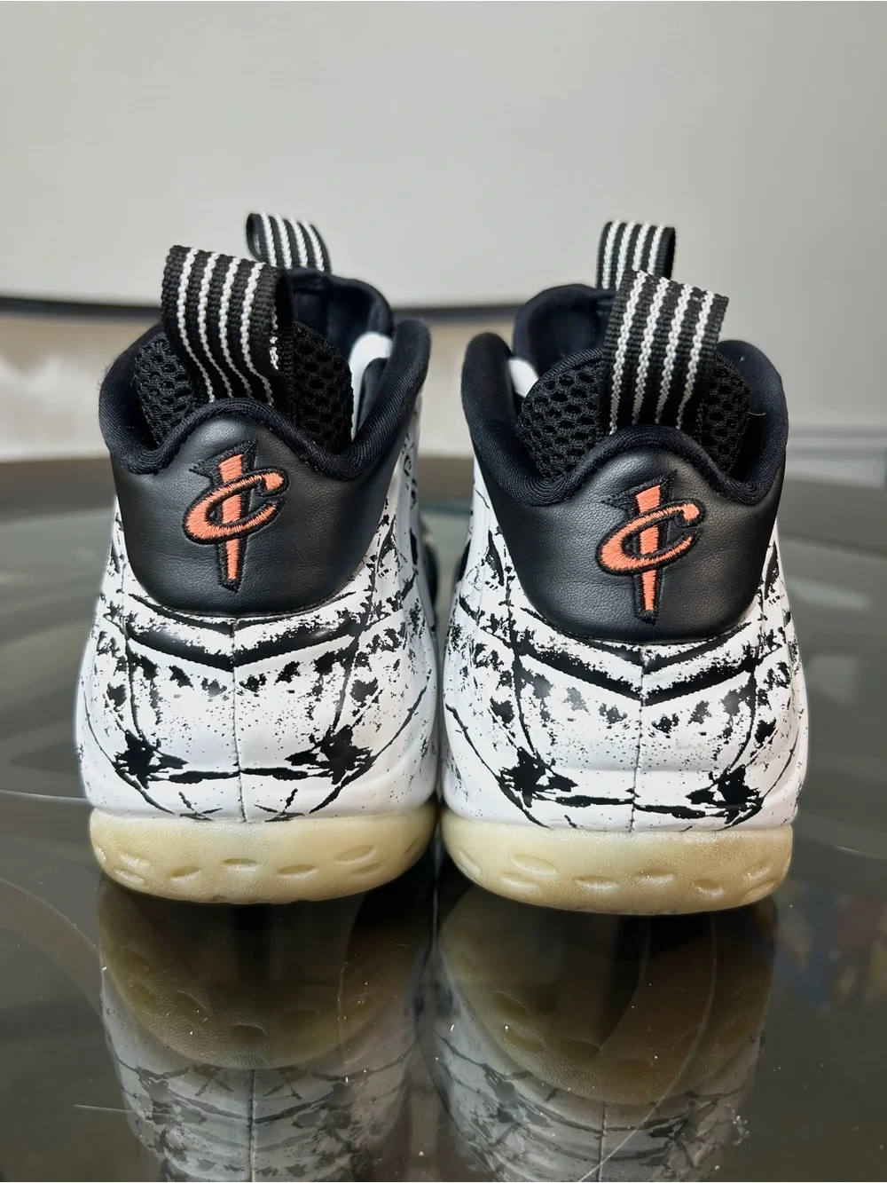 Nike Air Foamposite One Shattered Backboard Black White Orange Men’s Size 8